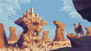 Google Pixel 3 Desert City Wallpaper