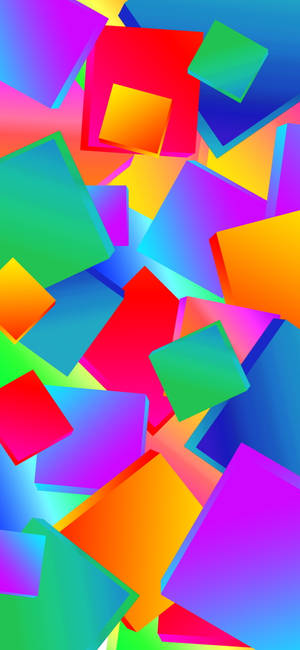 Google Pixel 4k Colourful Neon Squares Wallpaper