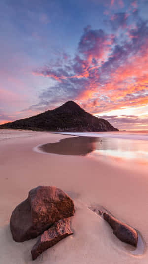 Google Pixel Water Beach Sunset Wallpaper