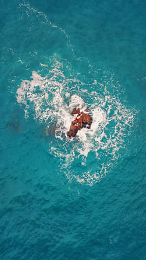 Google Pixel Water Island Top View Wallpaper
