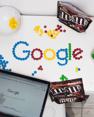 Google With M&m's Wallpaper
