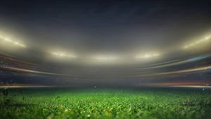 Gorgeous Landscape Of Fifa 21 Green Football Field Wallpaper