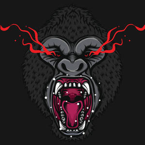 Gorilla Bleeding Eyes Art Wallpaper