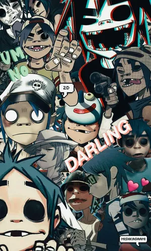 Gorillaz lockscreen/wallpaper | Gorillaz, Gorillaz fan art, Gorillaz art