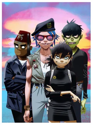 Made a high res desktop wallpaper from the new art. Can't wait to see what  else comes our way soon! : r/gorillaz