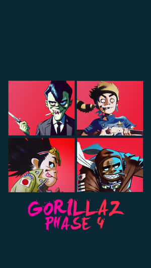 Gorillaz Iphone Band Members Phase 4 Wallpaper