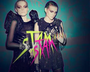 Gothic Allure - Jessica Stam Enchants In Black Wallpaper