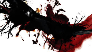 Gothic Blood Raven Art Wallpaper