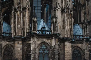 Gothic Blue Roof Wallpaper