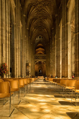 Gothic Canterbury Cathedral Wallpaper