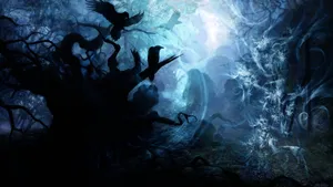 Gothic Magical Forest Wallpaper
