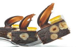 Gourmet Brownies With Hazelnuts Wallpaper