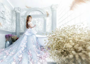 Graceful Bride On Her Special Day Wallpaper