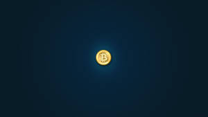 Gradient Blue Bitcoin Wallpaper