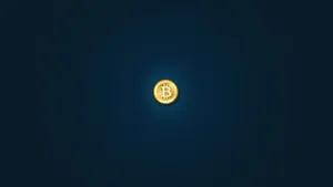 Gradient Blue Bitcoin Wallpaper