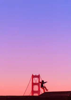 Gradient Skater Sky Wallpaper