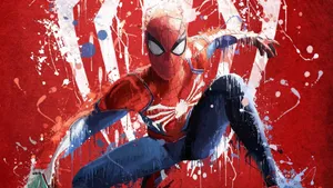 Graffiti Red Spider Man Wallpaper