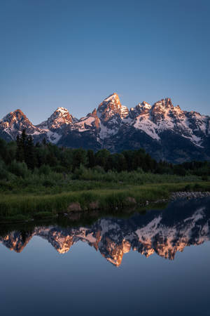 Grand Teton National Park Clear Blue Skies Wallpaper