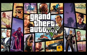 Grand Theft Auto 5 On A Desktop Computer Wallpaper