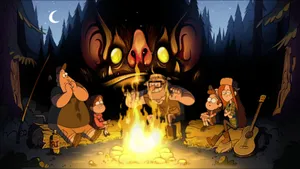 Gravity Falls Campfire Wallpaper