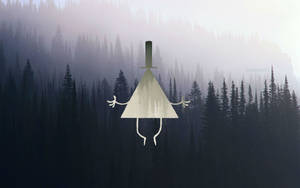 Gravity Falls Cipher Silhouette Art Wallpaper