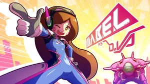 Gravity Falls Mabel D.va Game Wallpaper