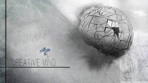Gray Abstract Orb Creative Mind Text Wallpaper