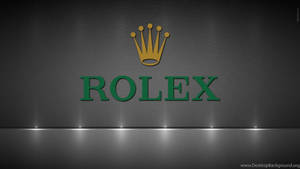 Gray Aesthetic Rolex Logo Wallpaper