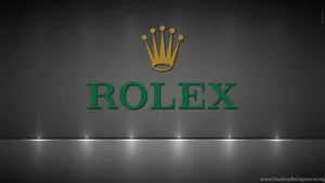 Gray Aesthetic Rolex Logo Wallpaper