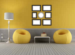 Gray And Yellow Bean Bag Wallpaper