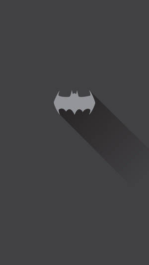 Gray Batman Logo Minimalist Android Wallpaper