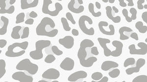 Gray Cute Leopard Print Wallpaper
