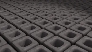 Gray Hollow Cubes Wallpaper