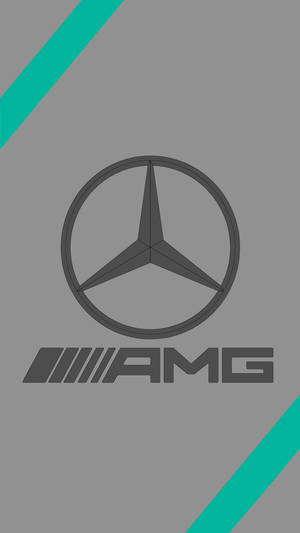 Gray Mercedes-amg Logo Iphone Wallpaper