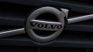 Gray Metal Volvo Symbol Wallpaper