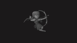 Grayscale Clash Of Clans Archer Wallpaper