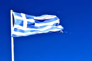 Greek Flag In Blue Wallpaper