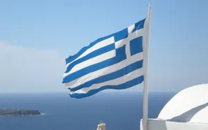 Greek Flag On Top Wallpaper