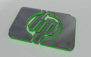 Green 3d Metal Hp Laptop Logo Wallpaper