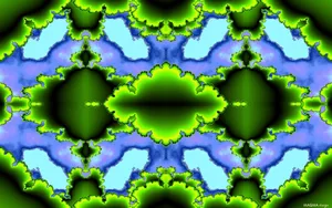 Green And Purple Fractals Wallpaper