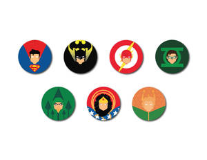 Green Arrow Justice League Circles Wallpaper