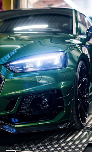 Green Audi Headlight Iphone Wallpaper