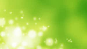 Green Background With Bokeh Lights Wallpaper