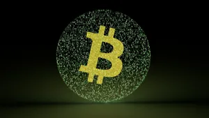 Green Binary Code Bitcoin Wallpaper