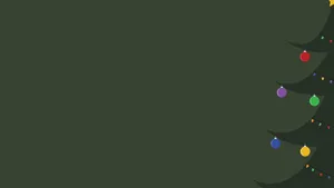 Green Christmas Tree Art Wallpaper