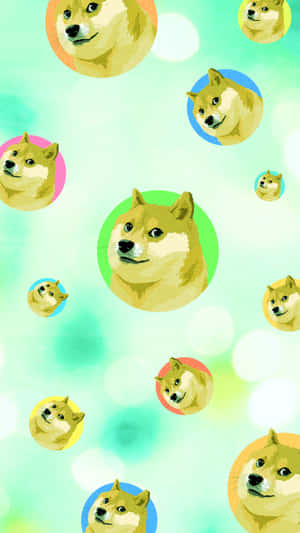 Green Doge Icons Wallpaper