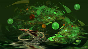 Green Dragon Abstract