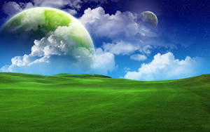 Green Earth Sky Wallpaper