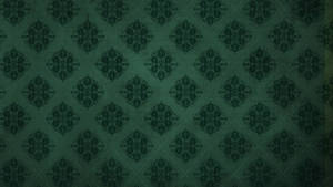 Green Floral Diamond-shaped Wallpaper