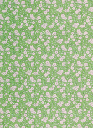 Green Floral Symmetrical Wallpaper